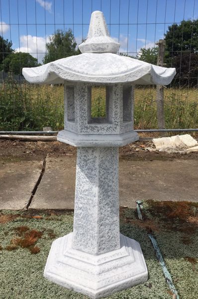 Asia Laterne Pagode Höhe 98 cm Yukimi Asiatische Steinlaterne