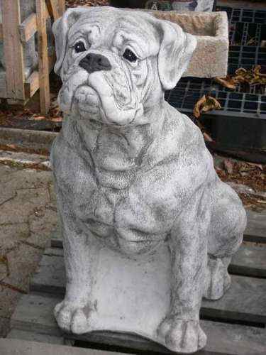 Boxer sitzend 35x71x70 cm Hund